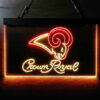 Los Angeles Rams Crown Royal Bar LED Sign Home Bar Man Cave Decor