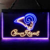 Los Angeles Rams Crown Royal Bar LED Sign Home Bar Man Cave Decor