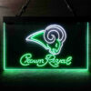 Los Angeles Rams Crown Royal Bar LED Sign Home Bar Man Cave Decor