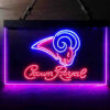 Los Angeles Rams Crown Royal Bar LED Sign Home Bar Man Cave Decor