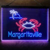 Margaritaville Crab 3-Color LED Sign Man Cave Home Bar Pub Decor