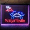 Margaritaville Crab 3-Color LED Sign Man Cave Home Bar Pub Decor