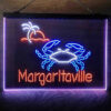 Margaritaville Crab 3-Color LED Sign Man Cave Home Bar Pub Decor