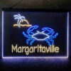 Margaritaville Crab 3-Color LED Sign Man Cave Home Bar Pub Decor