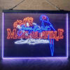 Margaritaville Jimmy Buffett Parrot 3-Color LED Sign Man Cave Home Bar Pub Decor