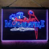 Margaritaville Jimmy Buffett Parrot 3-Color LED Sign Man Cave Home Bar Pub Decor