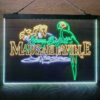 Margaritaville Jimmy Buffett Parrot 3-Color LED Sign Man Cave Home Bar Pub Decor