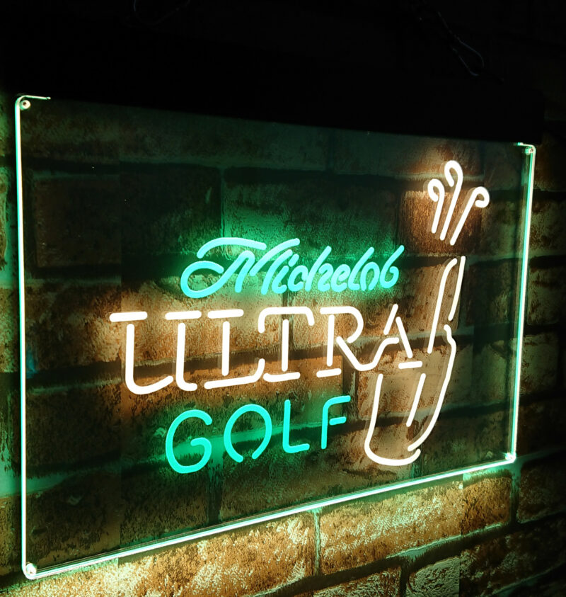 Michelob Ultra Golf Bag LED Sign Home Bar Decor