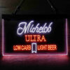 Michelob Ultra Light Low Carb Red Ribbon LED Sign Home Bar Decor