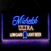 Michelob Ultra Light Low Carb Red Ribbon LED Sign Home Bar Decor