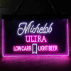 Michelob Ultra Light Low Carb Red Ribbon LED Sign Home Bar Decor