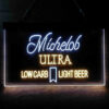 Michelob Ultra Light Low Carb Red Ribbon LED Sign Home Bar Decor