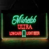 Michelob Ultra Light Low Carb Red Ribbon LED Sign Home Bar Decor