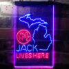 Michigan Jack Daniel's Home Bar Neon Light LED Sign Man Cave Decor