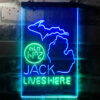 Michigan Jack Daniel's Home Bar Neon Light LED Sign Man Cave Decor