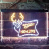 Miller High Life Deer Hunt Home Bar Neon Light LED Sign Decor