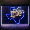 Miller Lite Cowboys Hat Texas 3-Color LED Sign Man Cave Home Bar Pub Decor