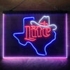 Miller Lite Cowboys Hat Texas 3-Color LED Sign Man Cave Home Bar Pub Decor