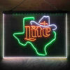 Miller Lite Cowboys Hat Texas 3-Color LED Sign Man Cave Home Bar Pub Decor