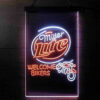 Miller Lite Motorcycle Bikers Garage LED Sign Man Cave Home Bar Pub Decor