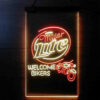 Miller Lite Motorcycle Bikers Garage LED Sign Man Cave Home Bar Pub Decor