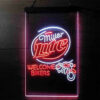 Miller Lite Motorcycle Bikers Garage LED Sign Man Cave Home Bar Pub Decor