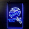 Miller Lite Motorcycle Bikers Garage LED Sign Man Cave Home Bar Pub Decor