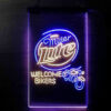 Miller Lite Motorcycle Bikers Garage LED Sign Man Cave Home Bar Pub Decor