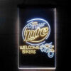 Miller Lite Motorcycle Bikers Garage LED Sign Man Cave Home Bar Pub Decor