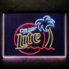 Miller Lite Palm Tree 3-Color LED Sign Man Cave Home Bar Pub Decor