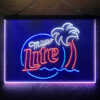 Miller Lite Palm Tree 3-Color LED Sign Man Cave Home Bar Pub Decor