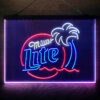 Miller Lite Palm Tree 3-Color LED Sign Man Cave Home Bar Pub Decor