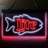 Miller Lite Salmon Fish LED Sign Man Cave Home Bar Pub Decor