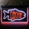 Miller Lite Salmon Fish LED Sign Man Cave Home Bar Pub Decor