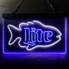 Miller Lite Salmon Fish LED Sign Man Cave Home Bar Pub Decor