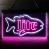 Miller Lite Salmon Fish LED Sign Man Cave Home Bar Pub Decor