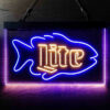 Miller Lite Salmon Fish LED Sign Man Cave Home Bar Pub Decor