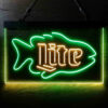 Miller Lite Salmon Fish LED Sign Man Cave Home Bar Pub Decor