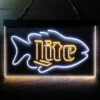 Miller Lite Salmon Fish LED Sign Man Cave Home Bar Pub Decor