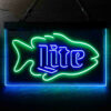 Miller Lite Salmon Fish LED Sign Man Cave Home Bar Pub Decor