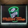 Miller Lite Time Can 3-Color LED Sign Man Cave Home Bar Pub Decor