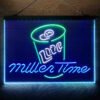 Miller Lite Time Can 3-Color LED Sign Man Cave Home Bar Pub Decor