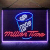 Miller Lite Time Can 3-Color LED Sign Man Cave Home Bar Pub Decor