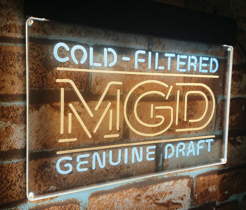 Miller MGD Genuine Draft LED Sign Man Cave Home Bar Pub Decor