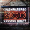 Miller MGD Genuine Draft LED Sign Man Cave Home Bar Pub Decor