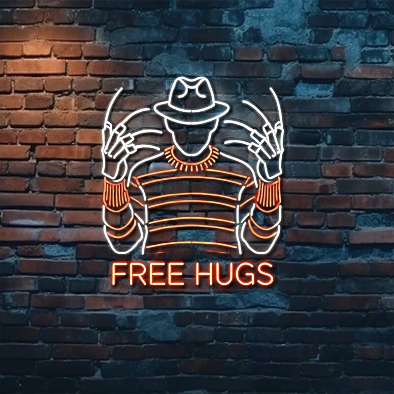 Freddy Kruger Free Hugs Neon LED Lights