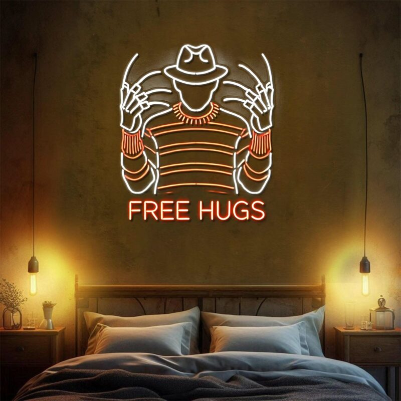 Freddy Kruger Free Hugs Neon LED Lights