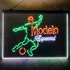 Modelo Especial Football 3-Color LED Sign Man Cave Home Bar Pub Decor