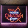 Molson Canadian Maple Leaf Lager 3-Color LED Sign Man Cave Home Bar Pub Decor