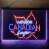 Molson Canadian Maple Leaf Lager 3-Color LED Sign Man Cave Home Bar Pub Decor